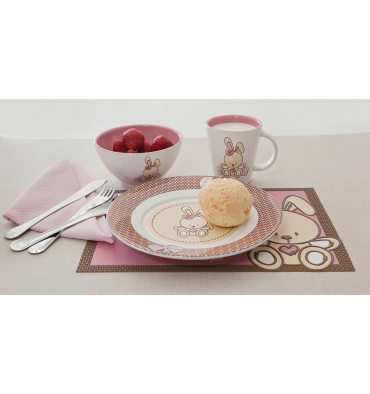 Набір дитячого посуду TRAMONTINA BABY Le Petit Pink (64250/685) 4пр