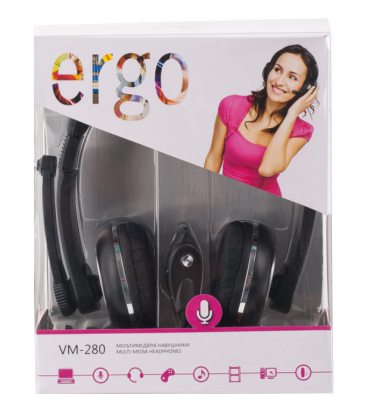 Гарнитура ERGO VM-280 Black (5957722)