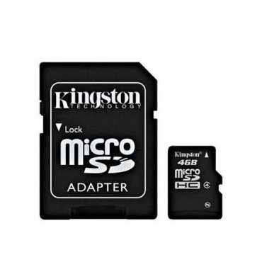 Карта пам'яті KINGSTON microSDHC 4 GB Class 4 + SD adapter (SDC4/4GB)