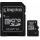 Карта памяти KINGSTON microSDHC 8 GB Class 4 + SD adapter