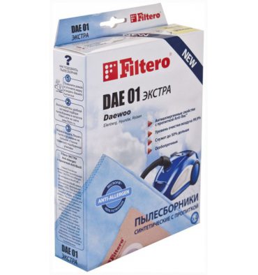 Мішок до пилососа FILTERO DAE 01 екстра (4) синтетичний