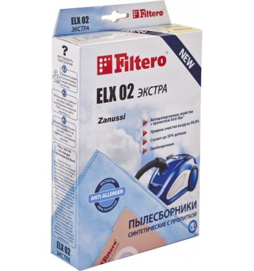 Мішок до пилососа FILTERO ELX 02 екстра (4) синтетичний