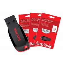 Флэш накопитель USB SanDisk Cruzer Blade 16Gb black/red