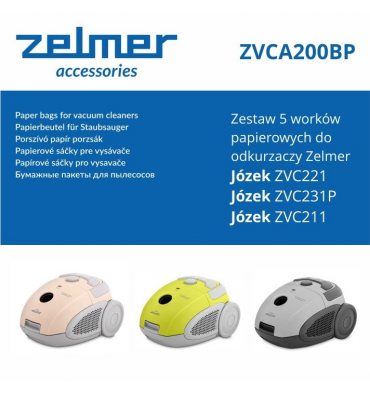 Комплект бумажных пылесборников ZELMER ZVCA200BP