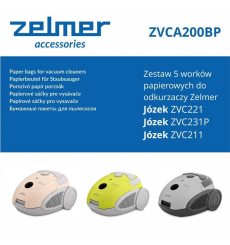 Комплект паперових пилозбірників ZELMER ZVCA200BP